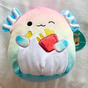 Squishmallows Pastel Aika Plush with Fries Patch - Pink, Mint, Blue, White